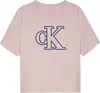 Calvin Klein MONOGRAM FLOCK BOXY, TBV Pembe Kadın T-Shirt & Polo