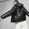 Puma Classics Shiny Padded Jacket Siyah Parlak Kadın Kapüşonlu Şişme Mont