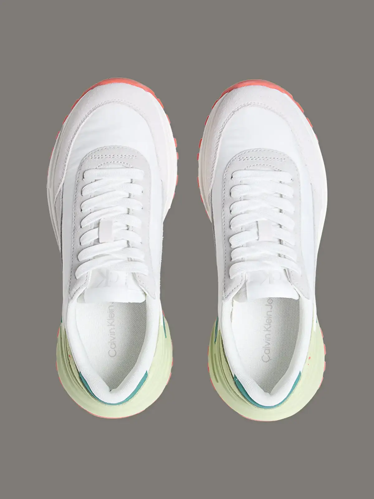 Calvin Klein HIKE RUNNER MG NYLON MIX Beyaz Kadın Günlük Spor Ayakkabı