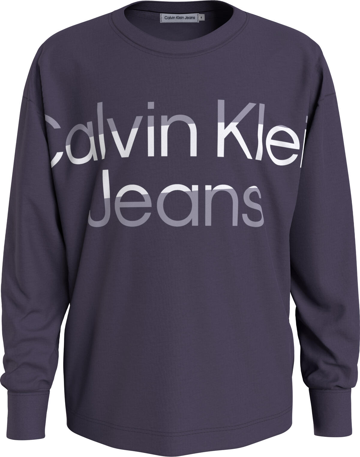 Calvin Klein HERO MAXI LOGO LS T- Erkek Mor T-Shirt