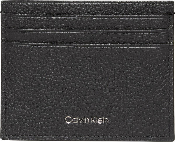 Calvin Klein FOIL EMBOSS EW CARD CASE Siyah Erkek Çanta & Cüzdan