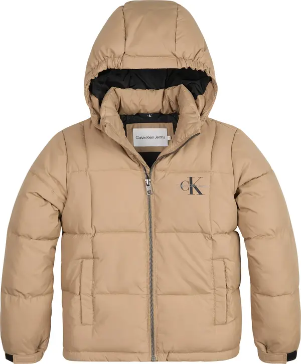 Calvin Klein SHORT QUILTED PUFFER Kadın Kahverengi Şişme Mont