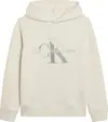 Calvin Klein REFLECTIVE MONOGRAM Erkek Krem Hoodie