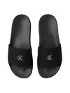 Calvin Klein ESS SLIDE CANVAS HDW Siyah Kanvas Logolu Kadın Terlik