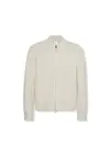 Calvin Klein LS BOMBER CASHMERE Bej Erkek Kaşmir Karışımlı Fermuarlı Ceket