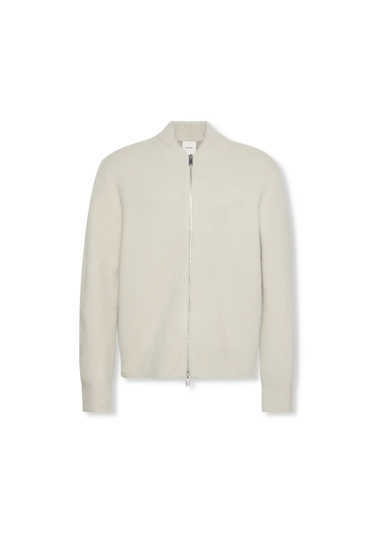 Calvin Klein LS BOMBER CASHMERE Bej Erkek Kaşmir Karışımlı Fermuarlı Ceket