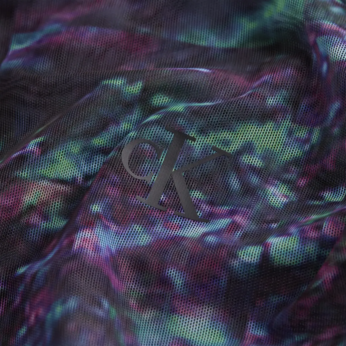 Calvin Klein AOP MESH LONG SLEEVE Kadın Renkli Elbise