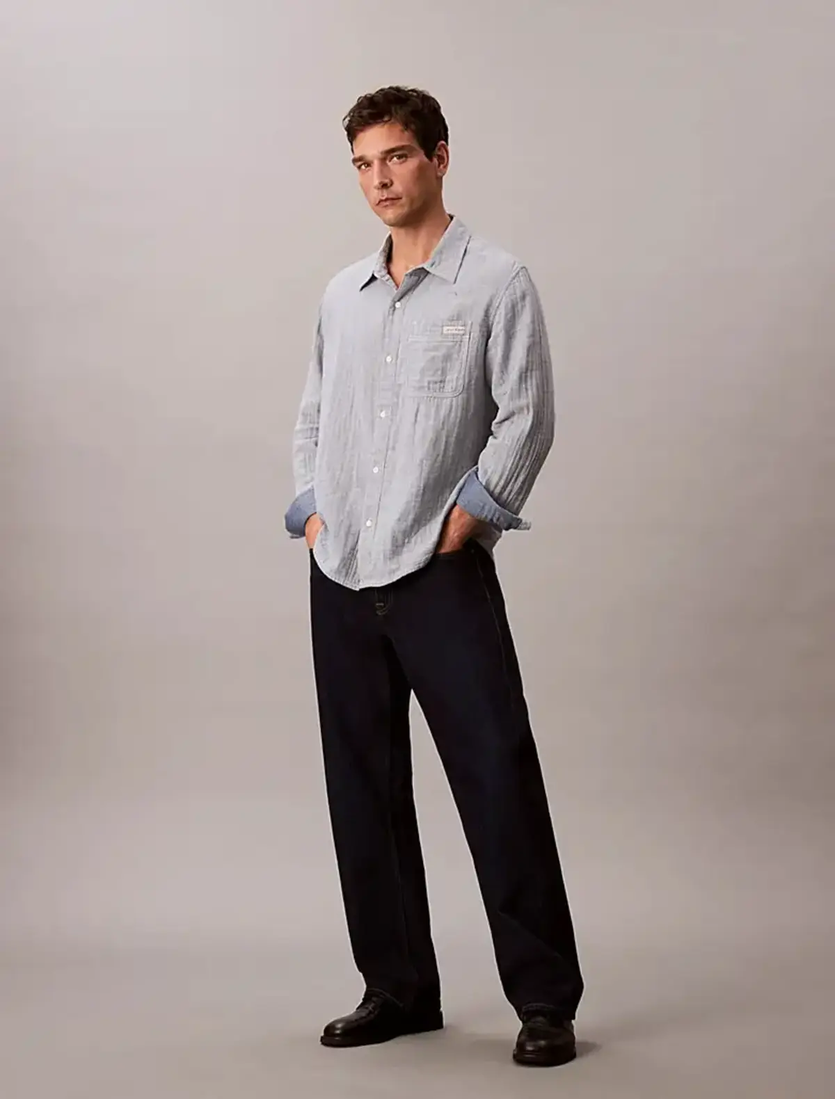 Calvin Klein CASUAL CLASSIC BOARDWALK SUMMER Gri Erkek Tişört