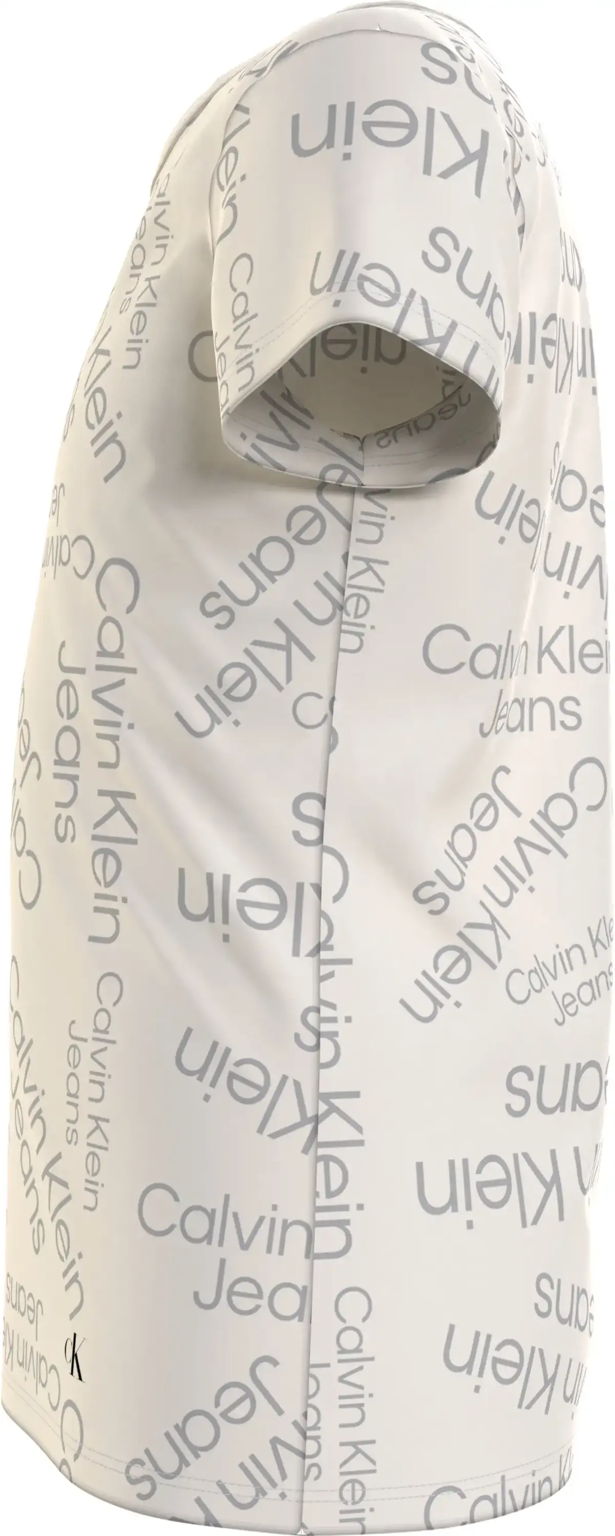 Calvin Klein STACKED LOGO AOP T-S Kadın Bej T-Shirt