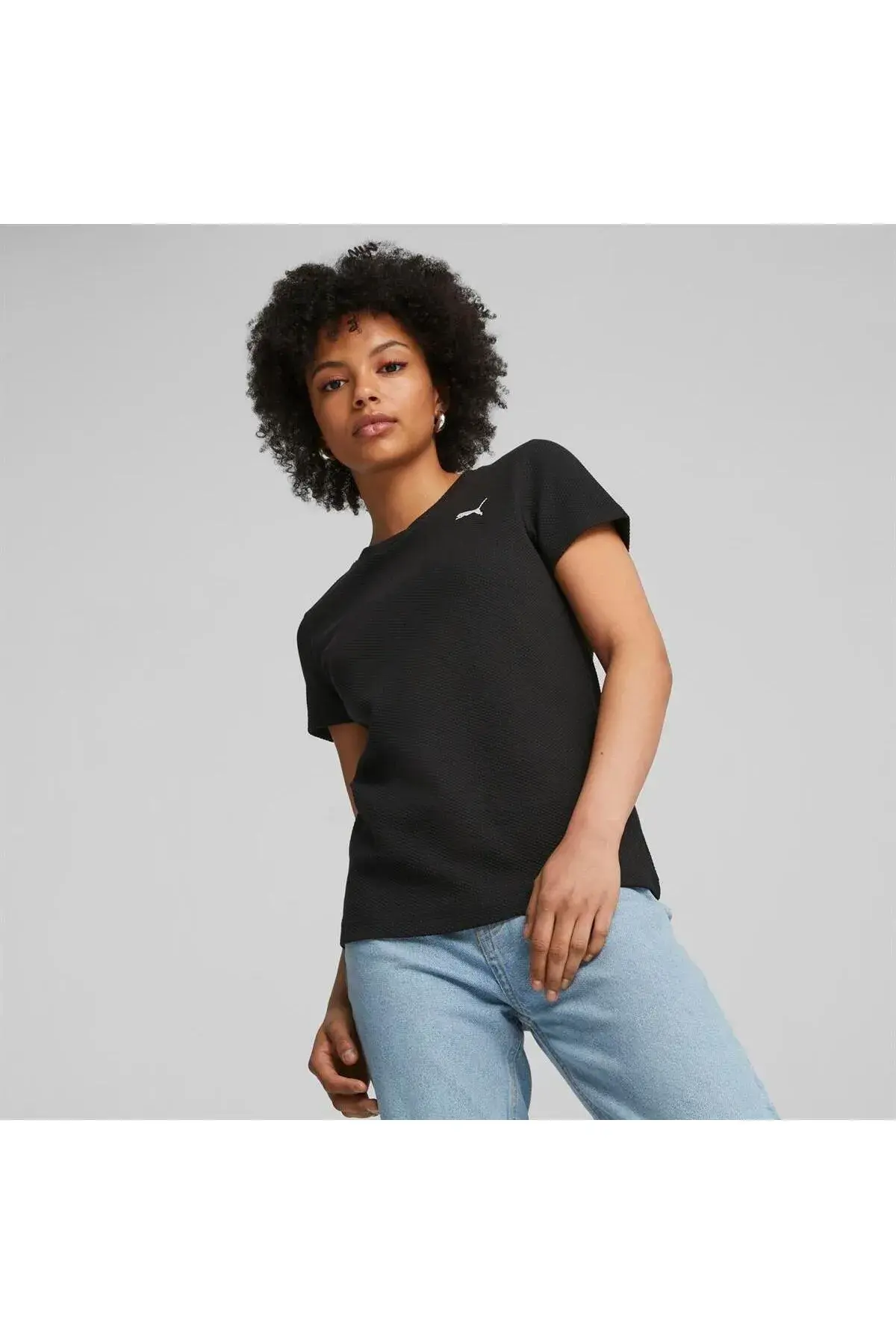Puma HER Structured Tee Siyah Kadın T-Shirt