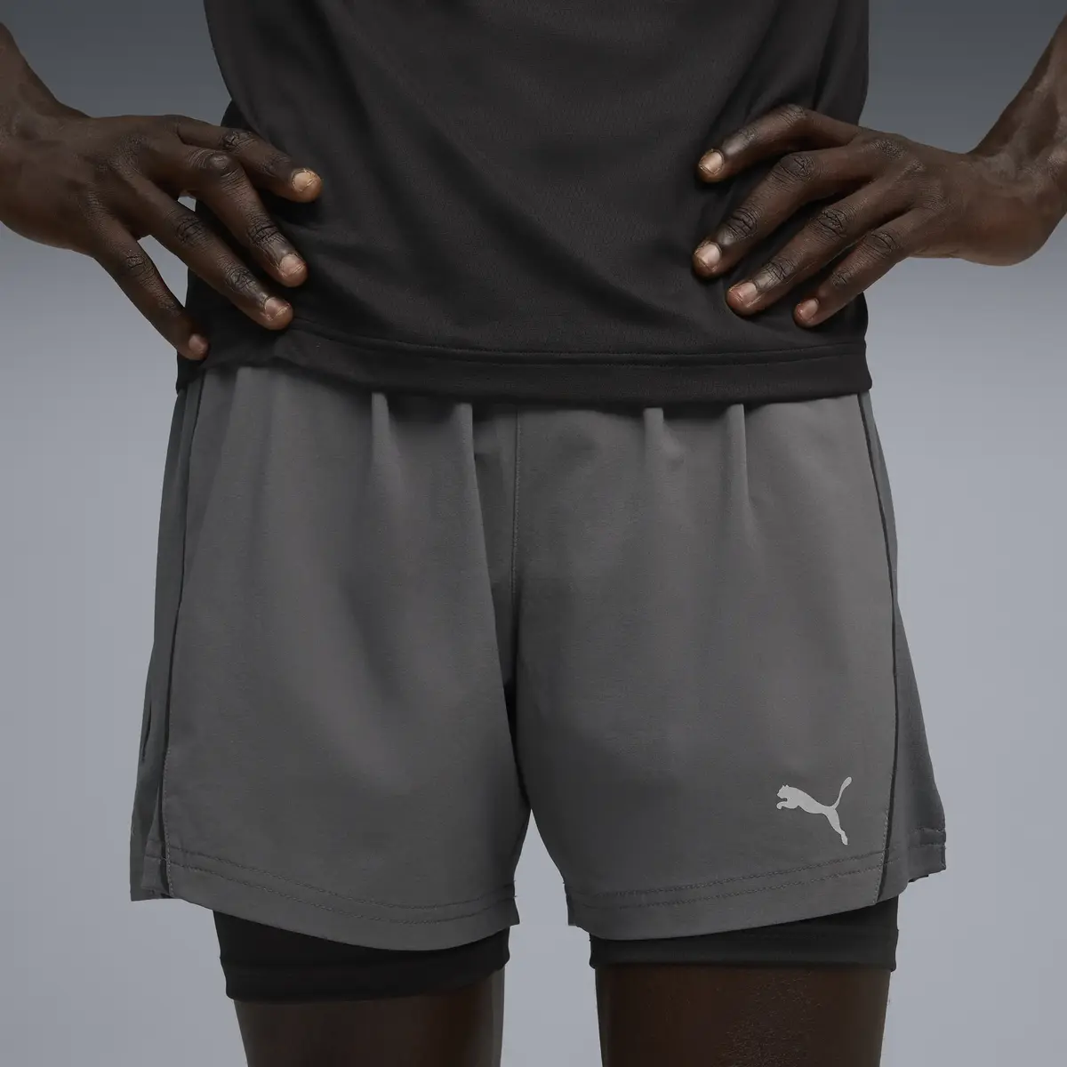 Puma RUN VELOCITY 2IN1 SHORT Gri Erkek Şort