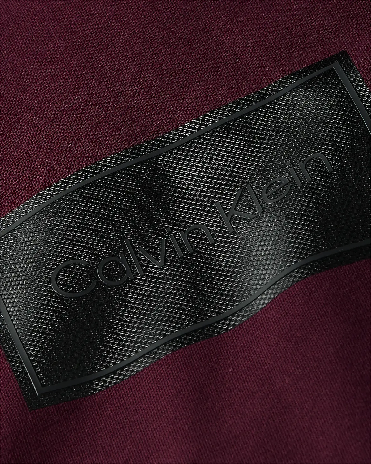 Calvin Klein TEXTURED LOGO BOX CO Erkek Bordo Hoodie