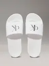 Calvin Klein SLIDE MONOGRAM WN, 01W Beyaz Kadın Terlik