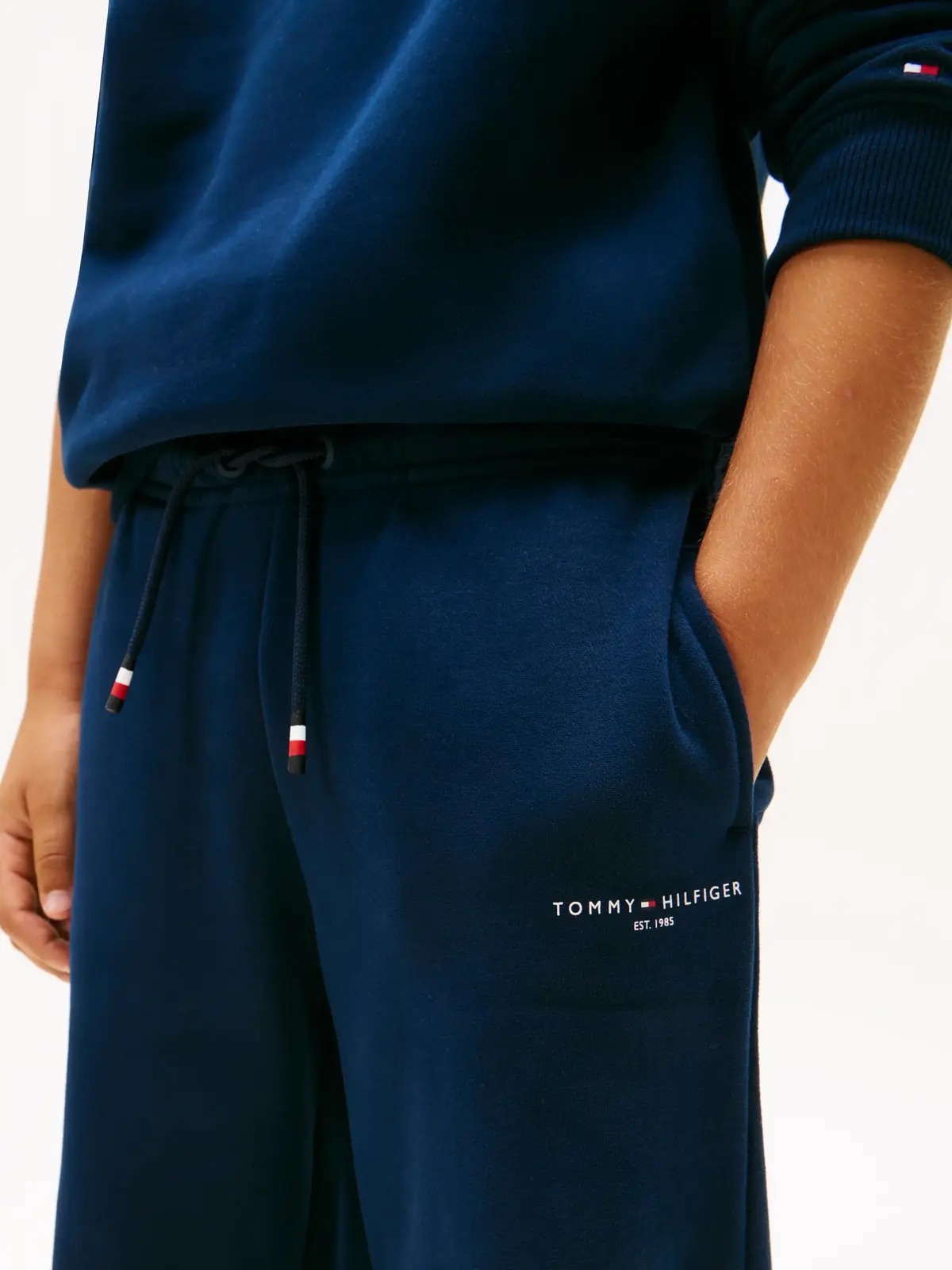 Tommy Hilfiger Kids Mini Corp Crew Neck Sweatshirt Set Lacivert Unisex Çocuk Eşofman Takımı
