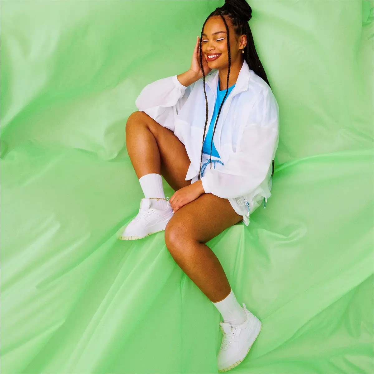 Puma Cali Dream Infuse Wns Puma White-Pristin Beyaz Kadın Günlük Spor Ayakkabı