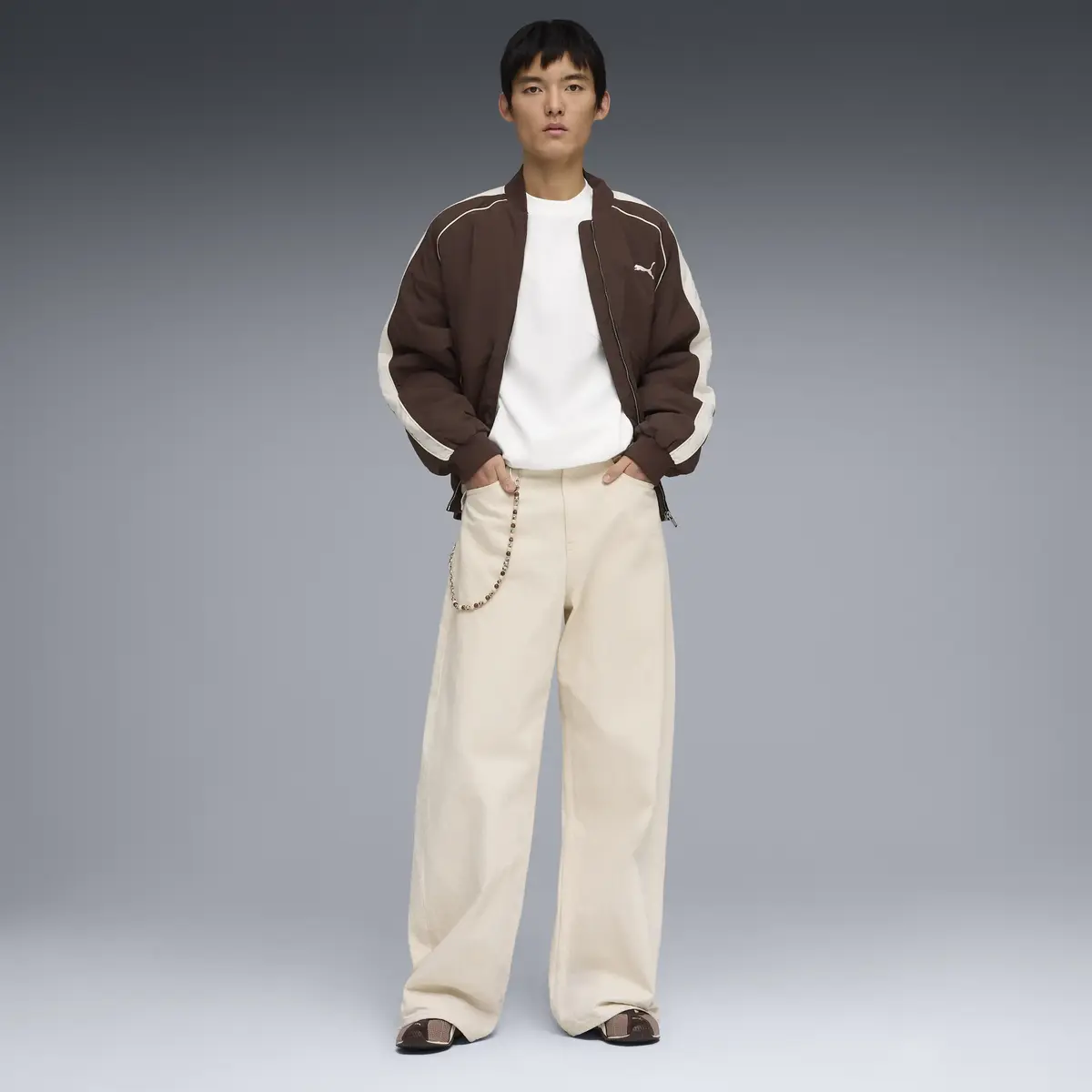 Puma  SELECT Essentials Pocket Tee Beyaz Erkek T-Shirt