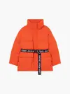 Calvin Klein SOFT TOUCH BELTED PU Kadın Turuncu Şişme Mont