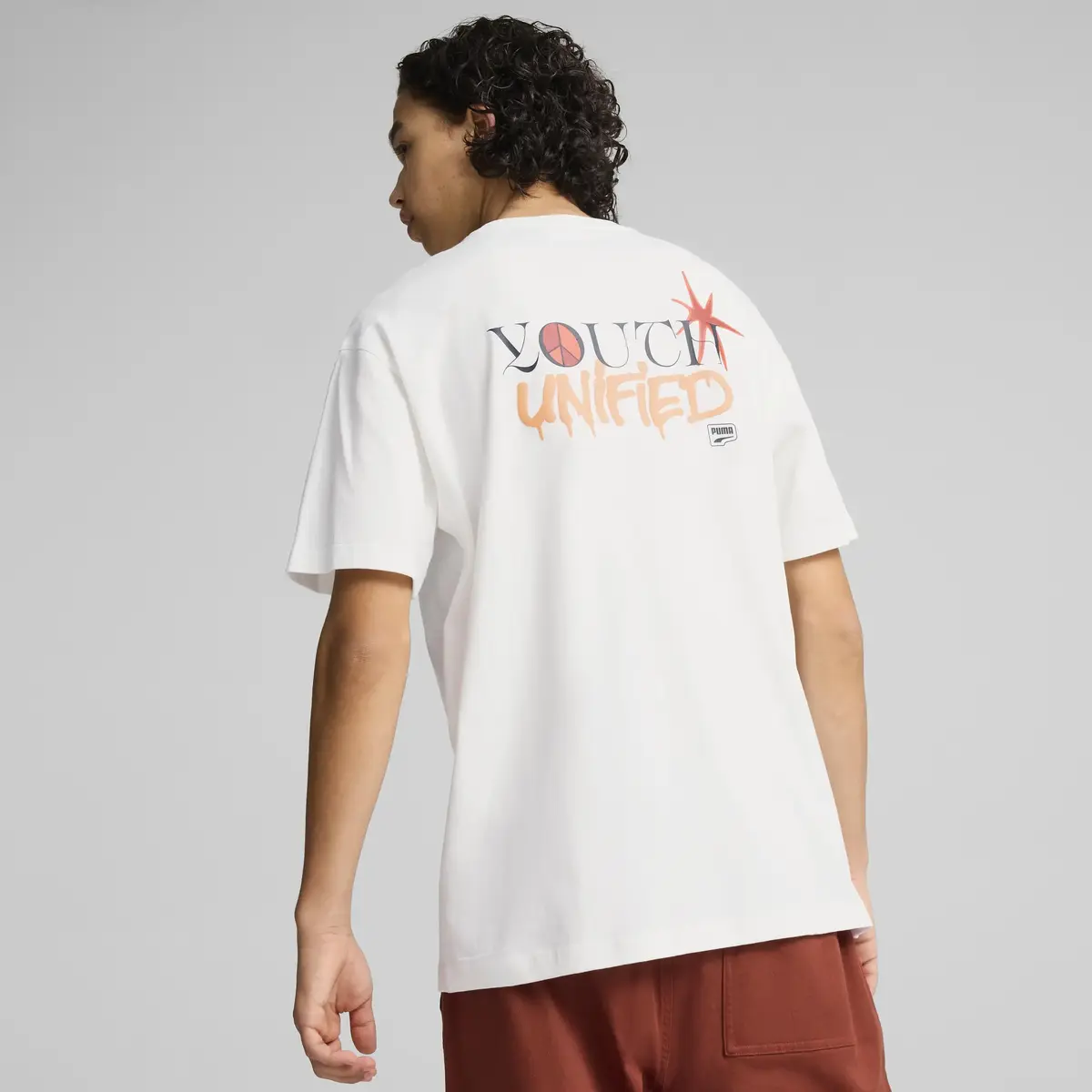 Puma DOWNTOWN Relaxed Graphic Tee Beyaz Erkek T-Shirt