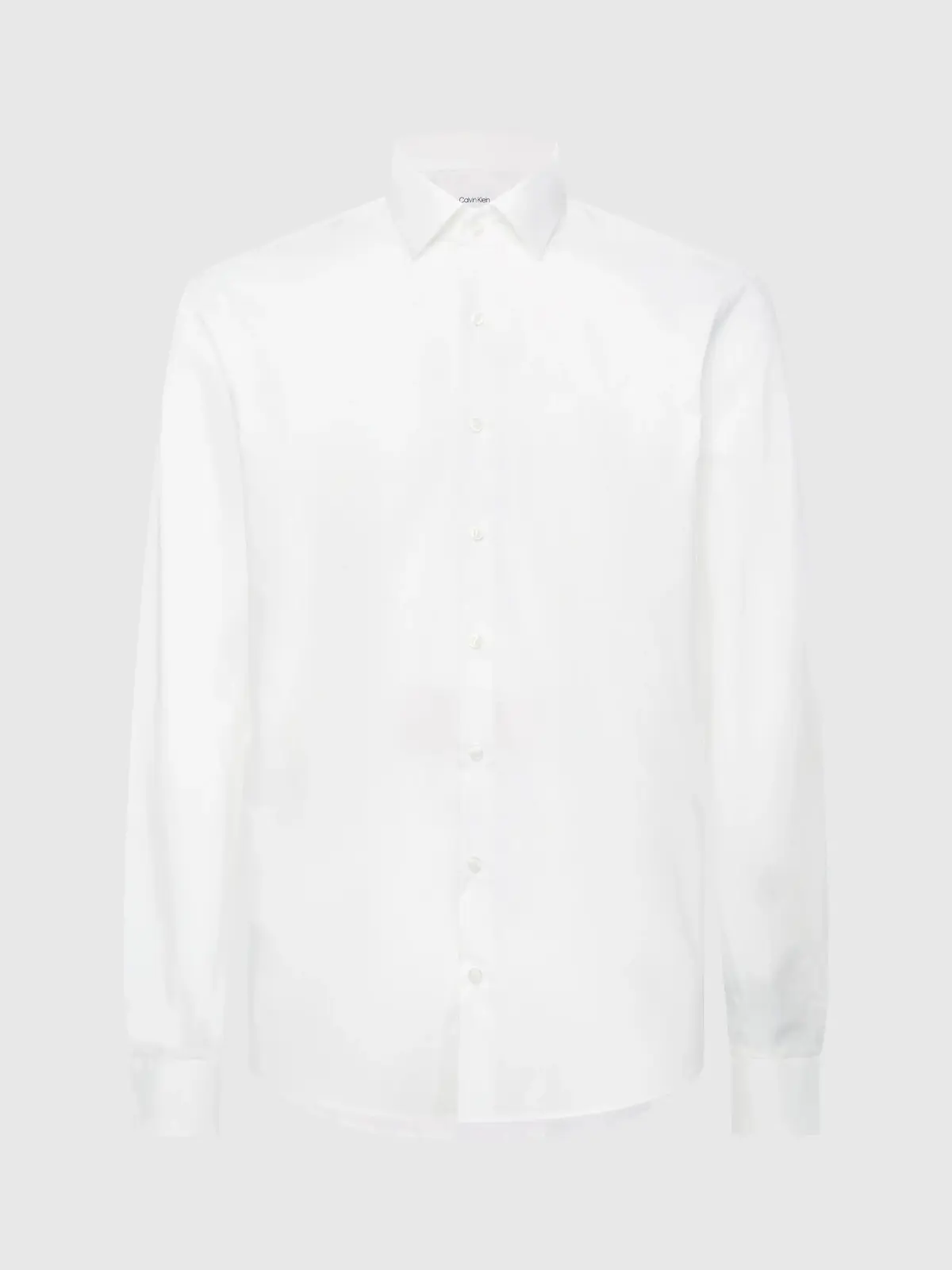 Calvin Klein POPLIN STRETCH SLIM Erkek Beyaz Gömlek