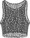 Calvin Klein TANK-MESH-PRINT Kadın Siyah Tank