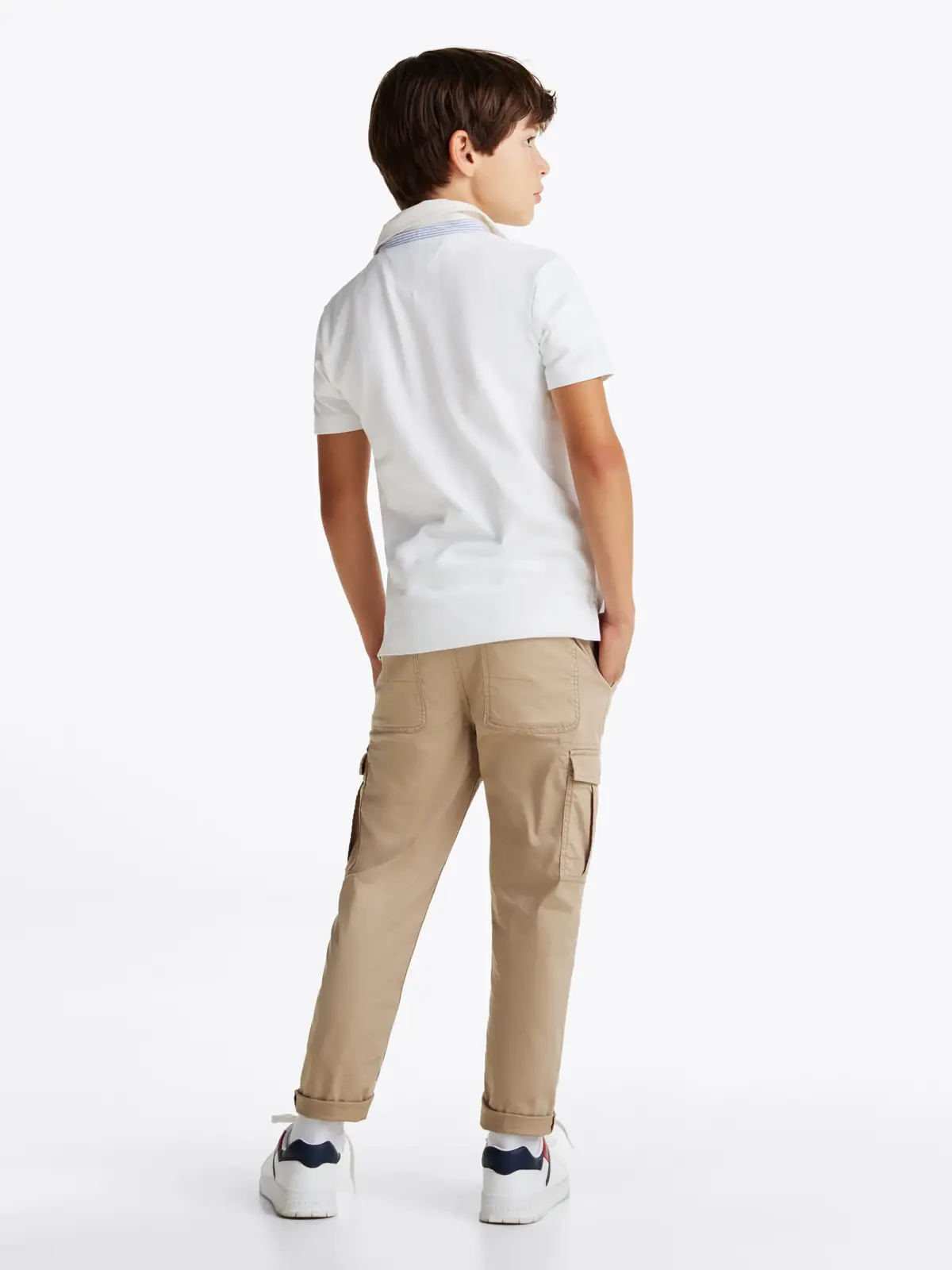 Tommy Hilfiger HILFIGER ITHACA STP, YBR Beyaz Erkek Beyaz T-Shirt & Polo