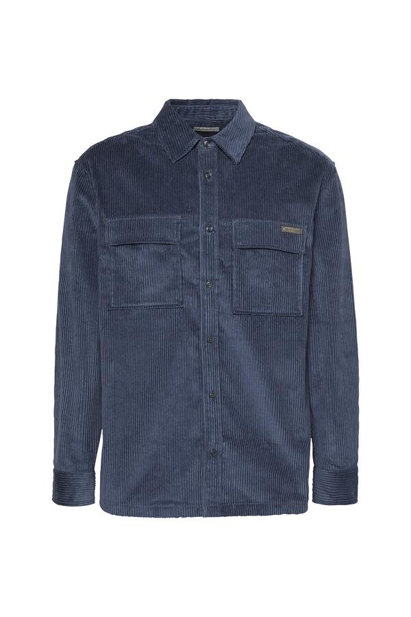 Calvin Klein LS CORDUROY POCKET RELAXED SHIRT Lacivert Erkek Gömlek