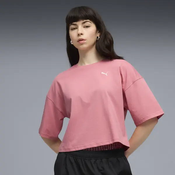 Puma WARDROBE ESS Oversized Tee Pembe Kadın T-Shirt