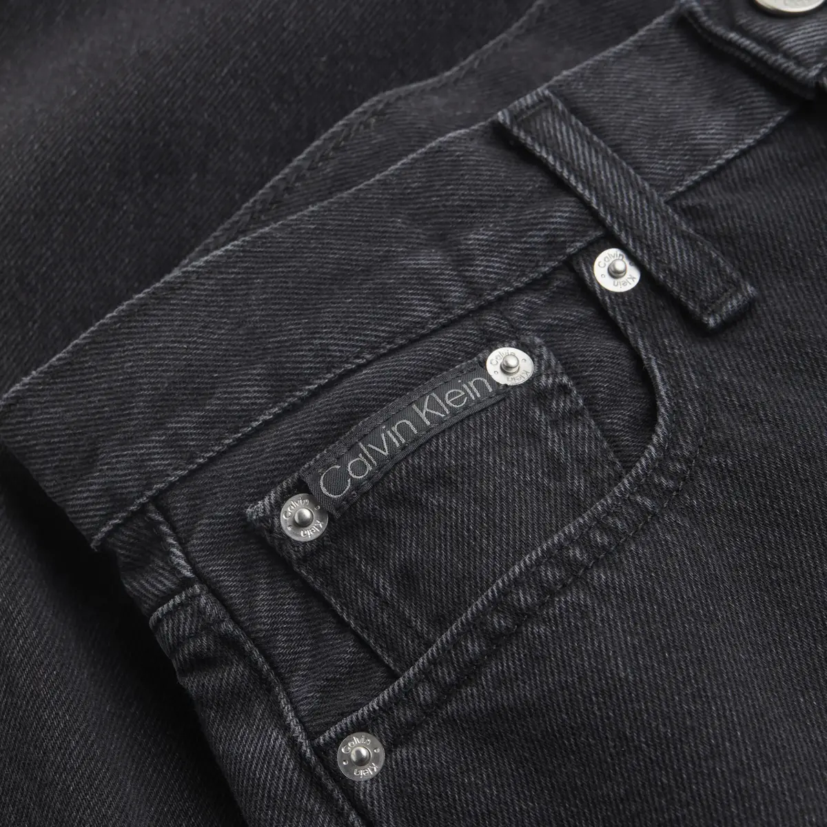 Calvin Klein HIGH RISE STRAIGHT Kadın Siyah Kot Pantolon