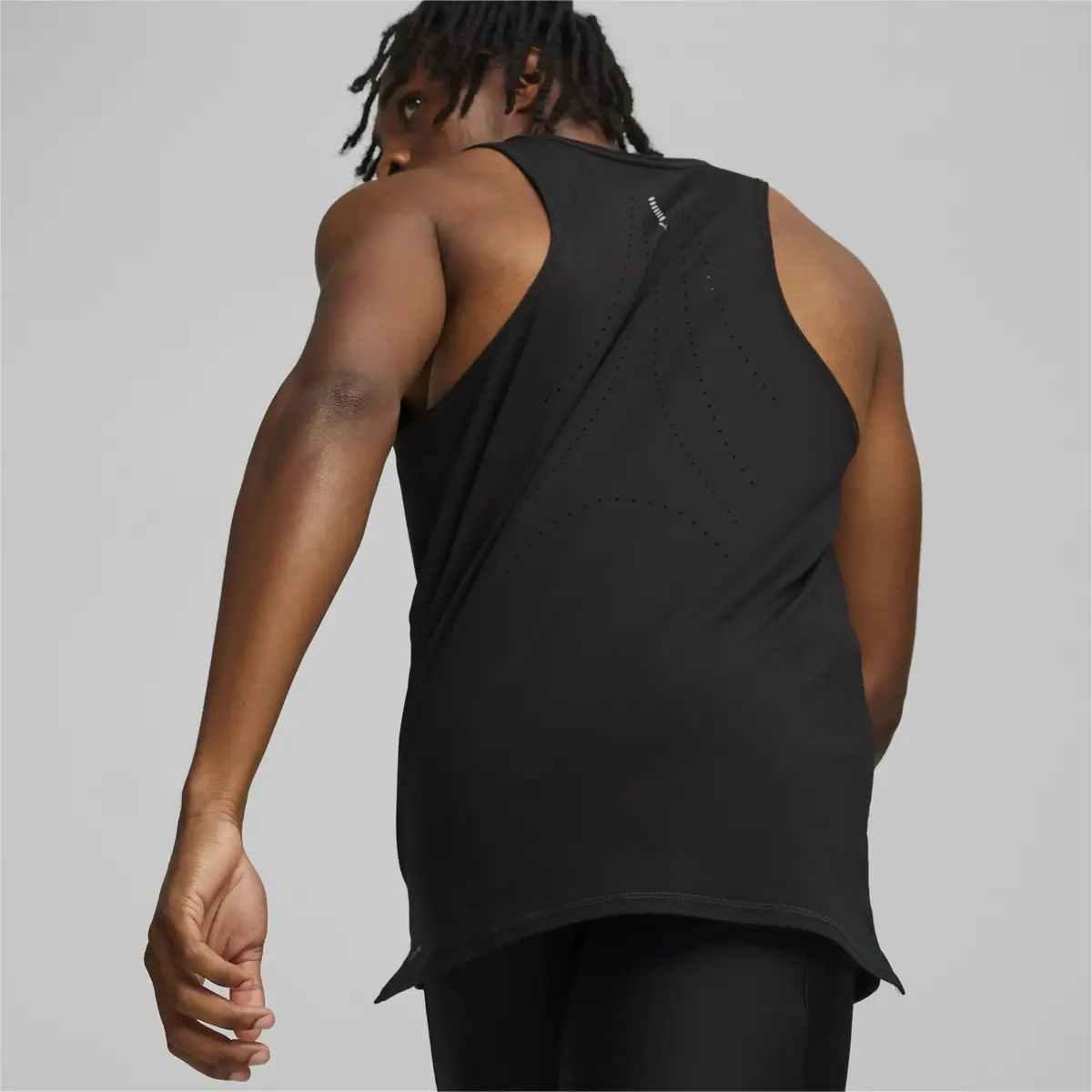 Puma RUN CLOUDSPUN TANK Siyah Erkek Kolsuz Üst