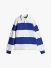 Tommy Hilfiger BLOCKING RUGBY SHIRT Erkek Mavi Polo Sweatshirt