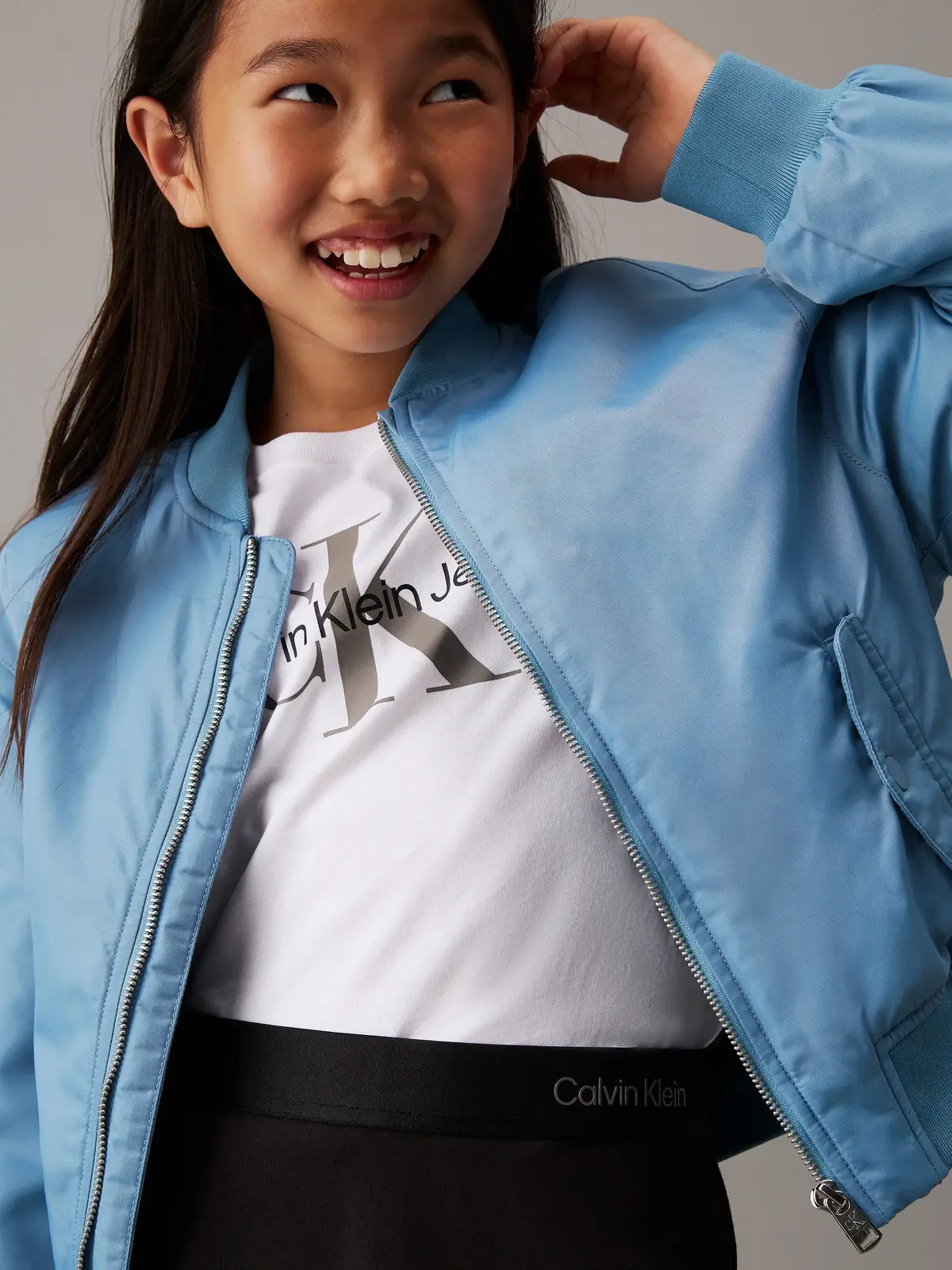 Calvin Klein LOGO TAPE FLARE PUNT Siyah Kız Çocuk Etek