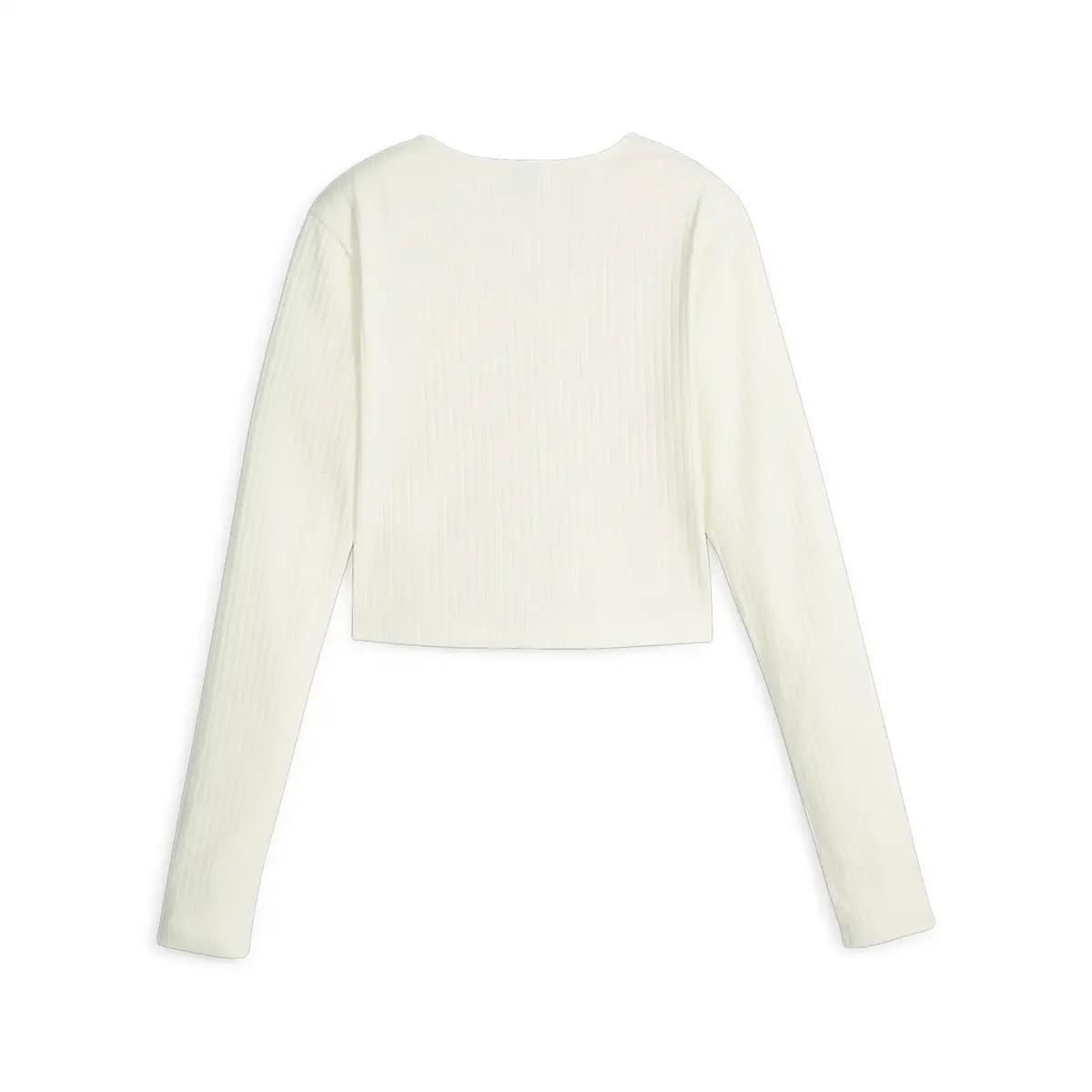 Puma CLASSICS Ribbed LS Shirt Kadın Bej Sweatshirt