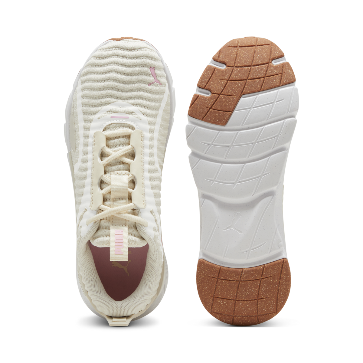 Puma FlexFocus Better Knit Wn Bej Kadın Yürüyüş ve Koşu Ayakkabısı