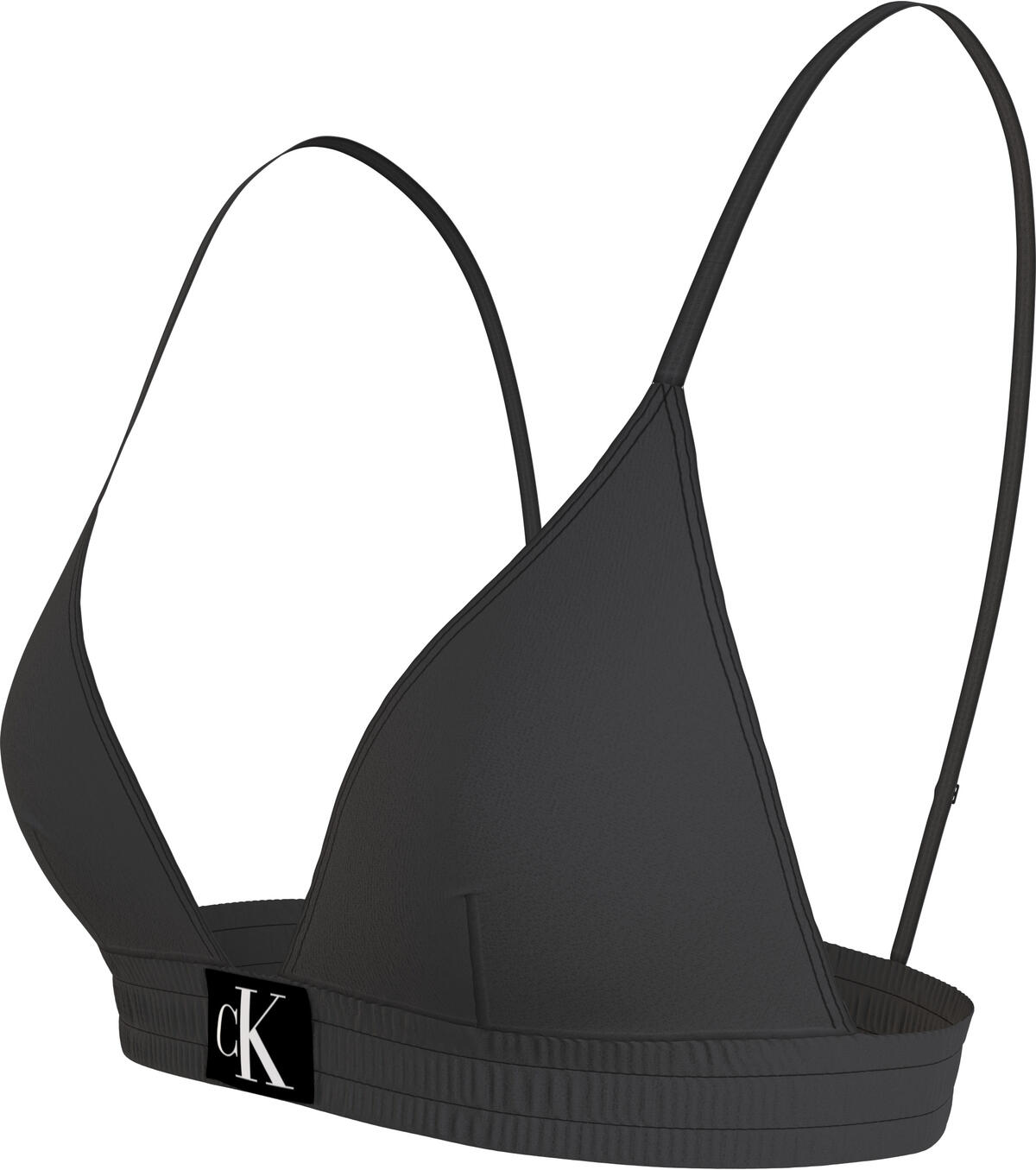 Calvin Klein FIXED TRIANGLE-RP Kadın Siyah Bikini Üstü