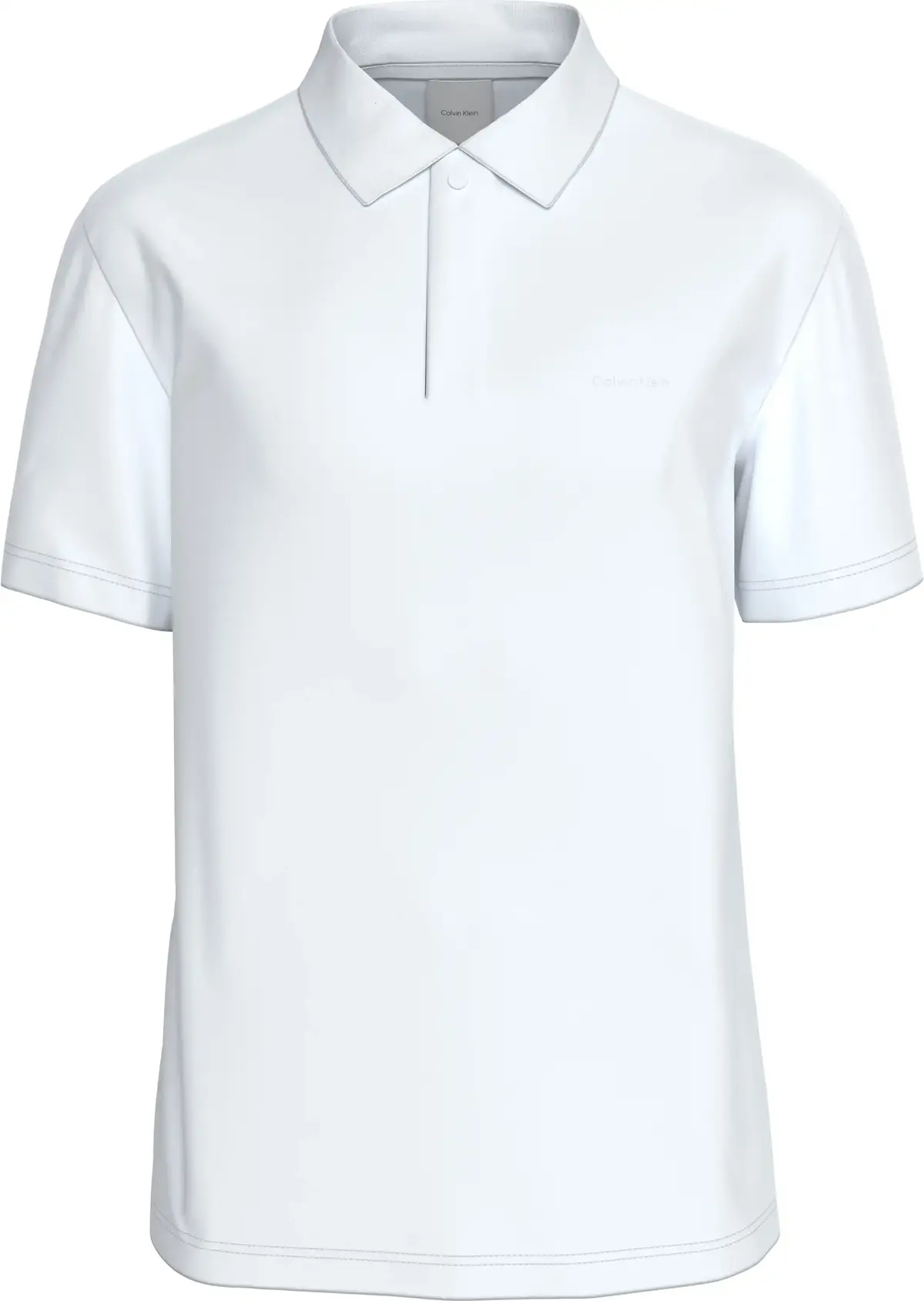 Calvin Klein SS COOLING PIQUE SNAP BTN POLO Beyaz Erkek Polo T-Shirt