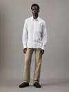 Calvin Klein LINEN COTTON SHIRT, YAF Beyaz Erkek Gömlek