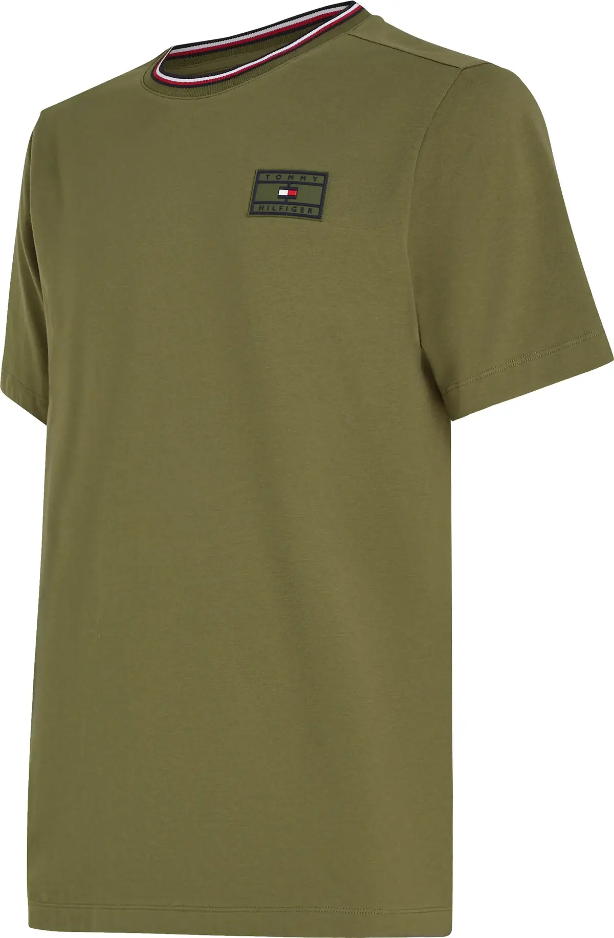 Tommy Hilfiger BADGE S/S TEE Erkek Yeşil T-Shirt