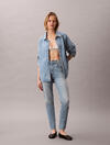 Calvin Klein NEW MOM JEAN SOFT RI, 1XS, SH, 25 Mavi Kadın Kot Pantolon