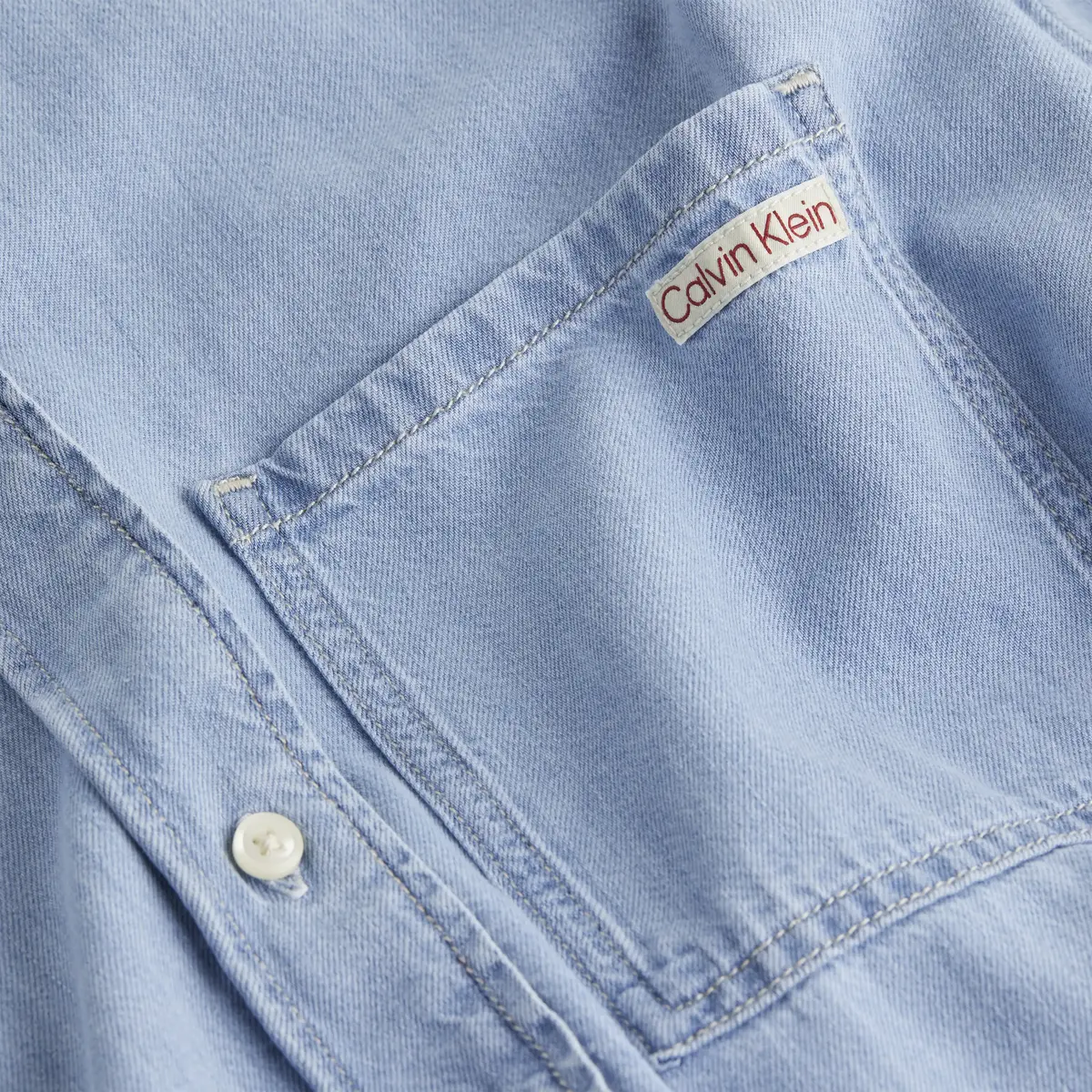 Calvin Klein LOOSE SHIRT LYOCELL, 1A4 Mavi Kadın Elbise-Etek