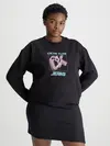 Calvin Klein HYPER REAL CK SWEATS Kadın Siyah Sweatshirt