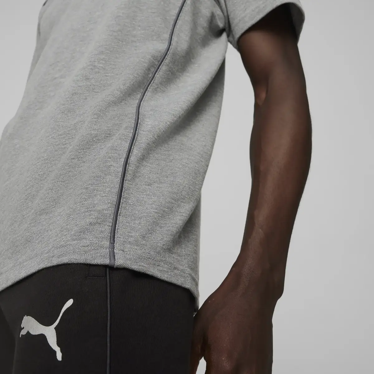 Puma TeamFINAL Casuals Polo Erkek Gri Polo Yaka T-Shirt