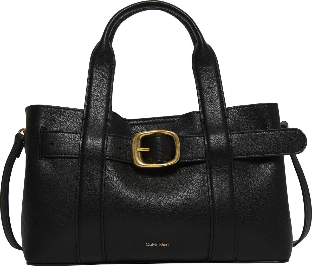 Calvin Klein BUCKLE MINI TOTE WITH STRAP Siyah Kadın El Çantası