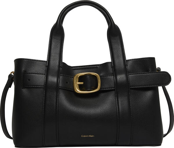 Calvin Klein BUCKLE MINI TOTE WITH STRAP Siyah Kadın El Çantası