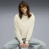 Puma ESS ELEVATED Velour Hoodie Krem Kadın Hoodie
