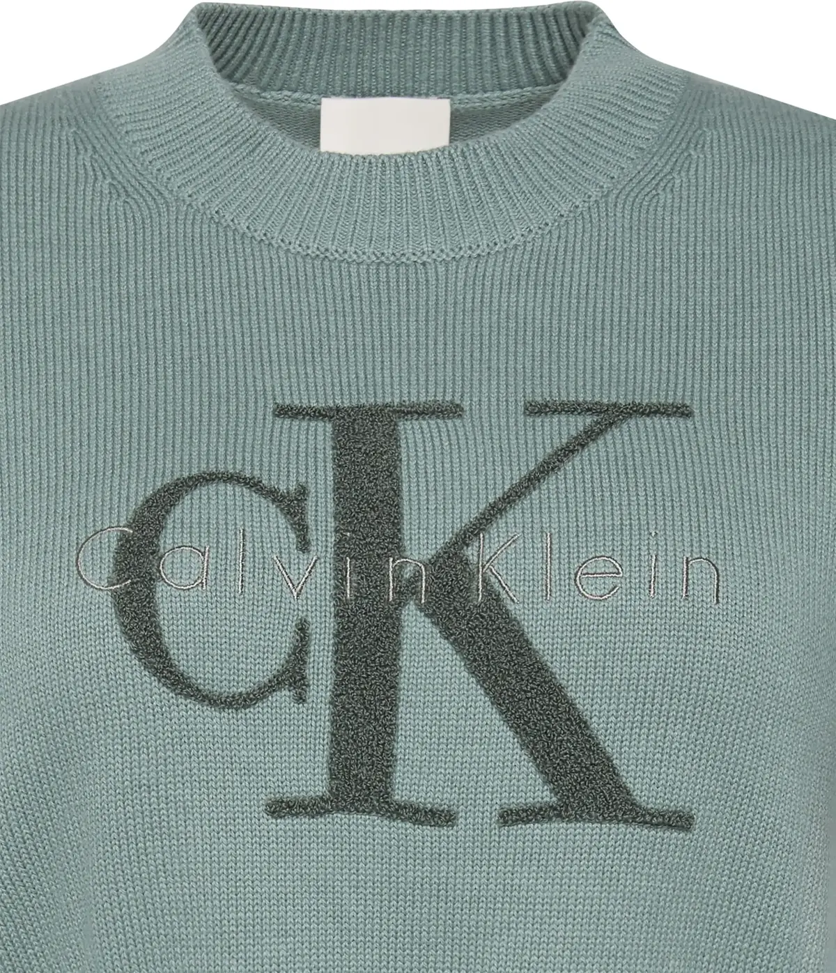 Calvin Klein CHUNKY COTTON GRAPHIC VEST Kadın Turkuaz T-Shirt