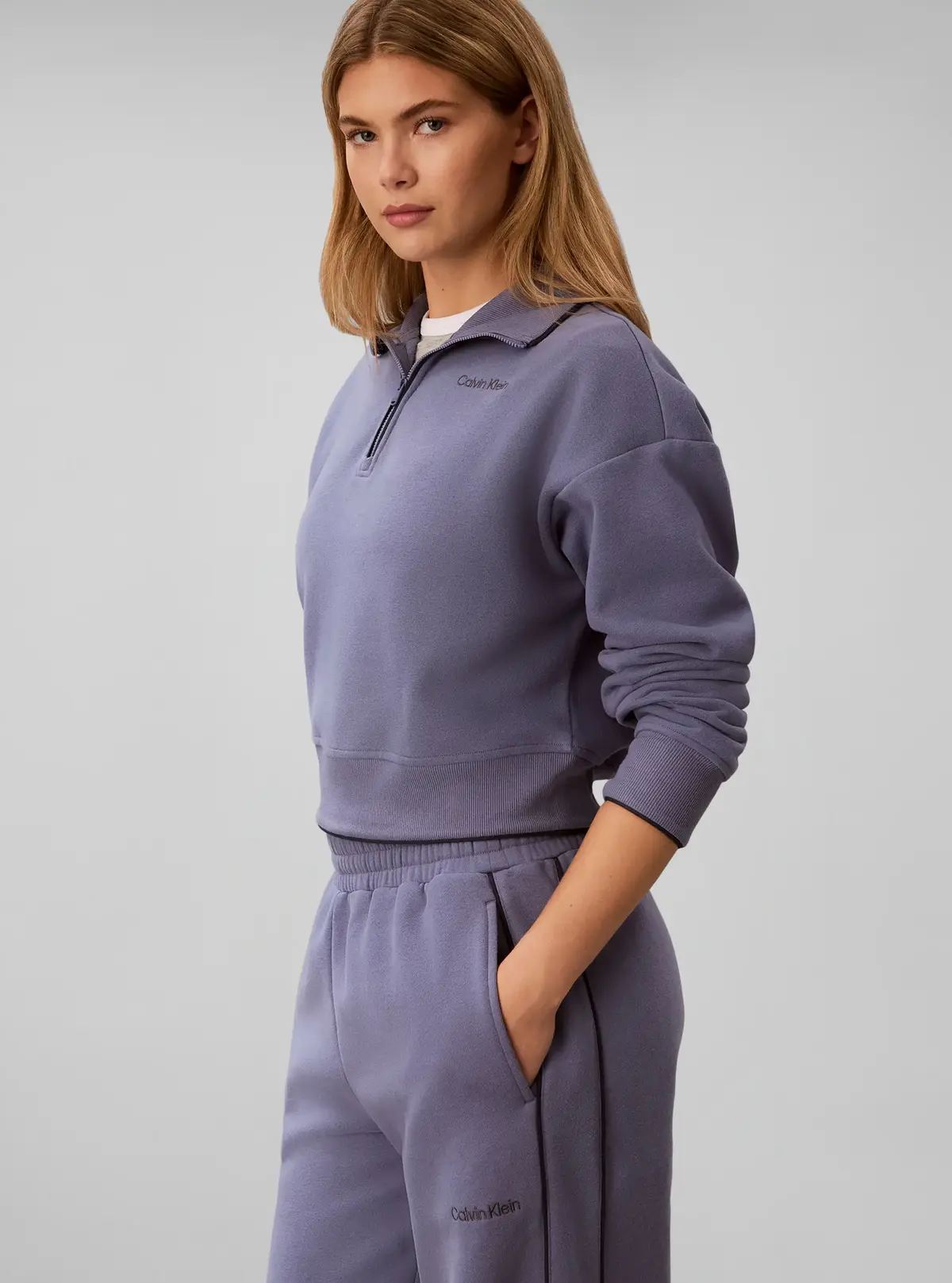 Calvin Klein BRUSHED FRENCH TERRY, C53 Mor Kadın Sweatshirt