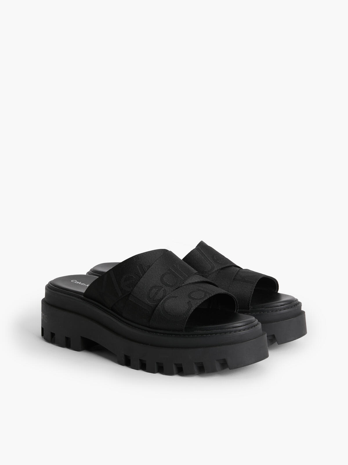Calvin Klein TOOTHY COMBAT SANDAL Kadın Siyah Sandalet
