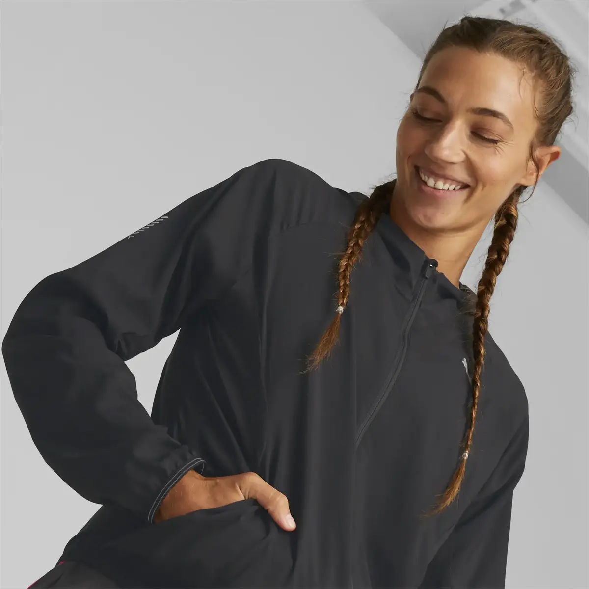 Puma RUN LIGHTWEIGHT JACKET W Siyah Kadın Ceket