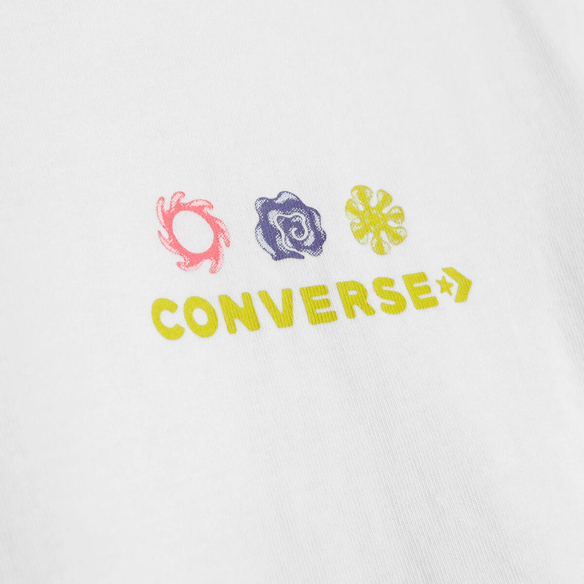 Converse SEA GRAPHIC TEE BLACK Beyaz Kadın T-Shirt