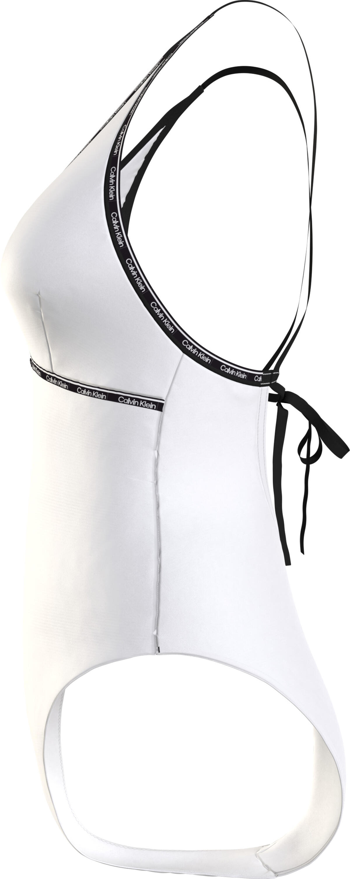 Calvin Klein PLUNGE ONE PIECE Kadın Beyaz Mayo